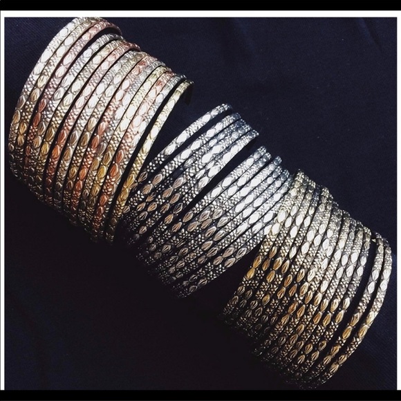 Boho Multi Toned Beaded Cuff Bangle Bracelet - Picture 2 of 2